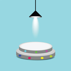 Stage Spotlight Scene. 3d rendered illustration of an electric lamp