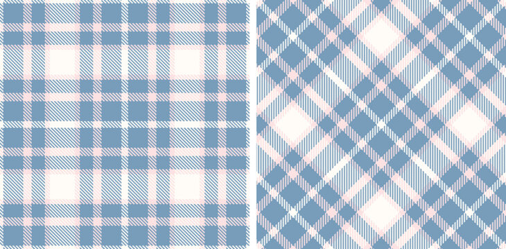 Pastel Light Very Light Pink Seamless Tartan Fabric Design Variant 545