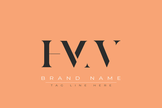 HMV abstract letter logo design. This logo is designed by three abstract letters.