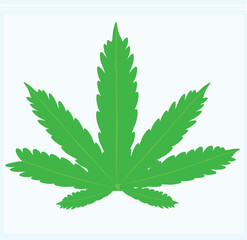 Marijuana leaf in plastic bag. vector