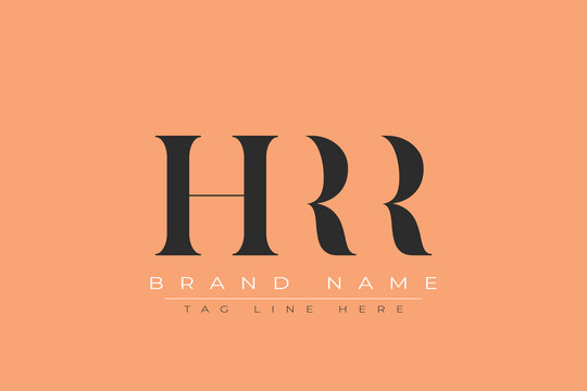 HRR abstract letter logo design. This logo is designed by three abstract letters.