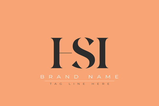 HSI abstract letter logo design. This logo is designed by three abstract letters.
