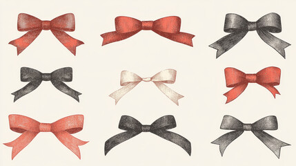 Hand drawn Abstract Ribbon Elements - Vector Design