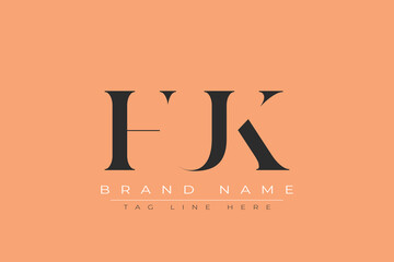 HUK abstract letter logo design. This logo is designed by three abstract letters.