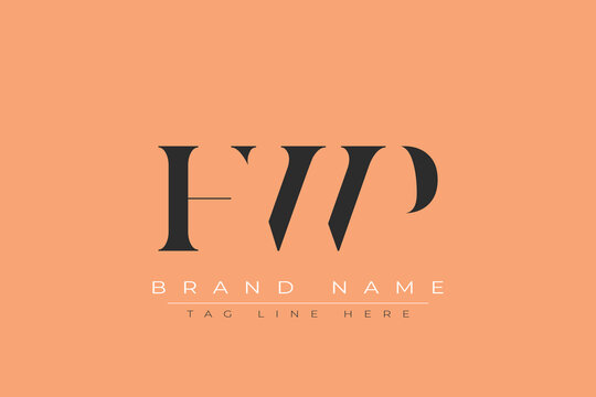 HWP abstract letter logo design. This logo is designed by three abstract letters.
