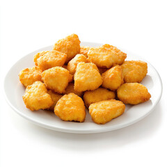 Crispy Chicken Nuggets Recipe  Images on white background