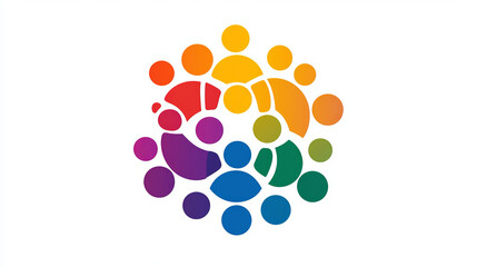 People team logo vector abstract group set teamwork union business logotype network teammate partnership illustration isolated on white background