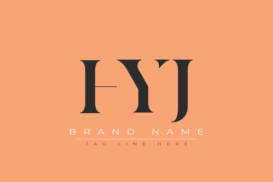 HYJ abstract letter logo design. This logo is designed by three abstract letters.