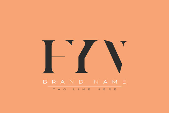 HYN abstract letter logo design. This logo is designed by three abstract letters.