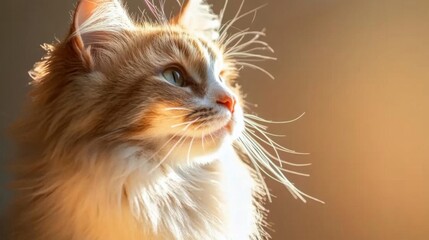 Golden Cat in Sunlight