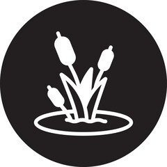 Obraz premium Reeds glyph icon