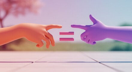 Equality Symbol - Hands Forming an Equality Sign