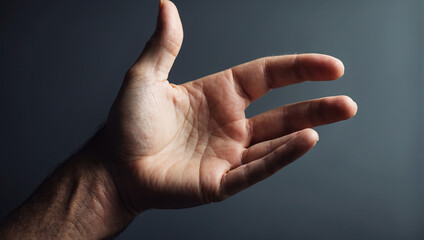A Welcoming Open Male Hand Ready to Embrace and Connect