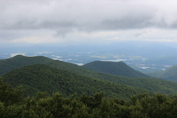 mountain landscape with clouds