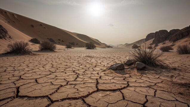 dry cracked earth