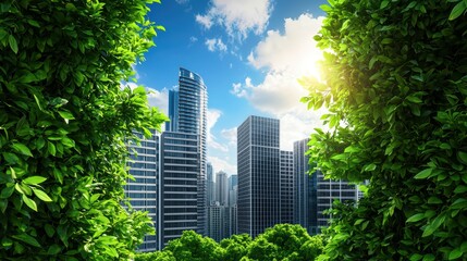 Fototapeta premium Futuristic AI-Powered Holographic Weather Forecasting in a Modern Urban Environment