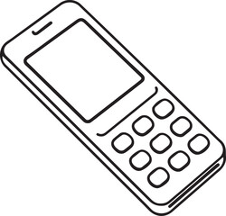 mobile phone isolated on white