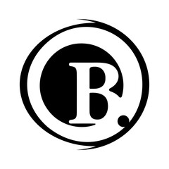 Creative new capital letter B logo design, with monogram B letter logo design and black color, creative black elegant logo template