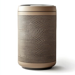 A modern, high-performance air filter system with a filter compartment, isolated on white to emphasize its design