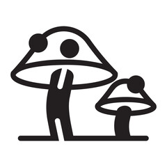 mushroom glyph icon