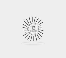 12hours, icon symbol