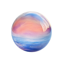 Colorful Sphere Celestial Body Abstract Art Pastel Hues