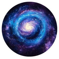 Spiral Galaxy Cosmic Wonder Celestial Blue Purple Stars Night Sky