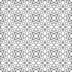 Linear pattern. Digital design.Black and white pattern for web page, textures, card, poster, fabric, textile.Linear Wallpaper Image.Repeating ornament.