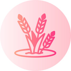 Fototapeta premium Wheat gradient icon