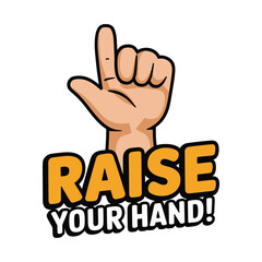 Raise Your Hand T Shirt Design Illustration