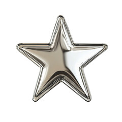 Silver Star on Striped Background Award Achievement Success,