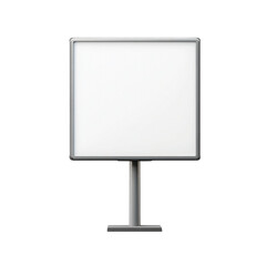 Blank billboard on a metal pole outdoor advertising mockup