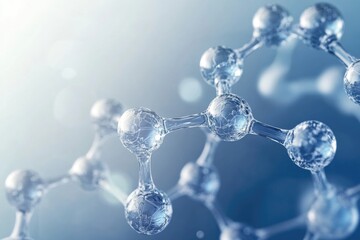 Collagen or retinol or ceramide molecule cosmetic moisturizing ingredient. Molecular structure swatch