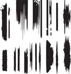 Black brush strock set 