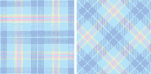 Pastel Pastel Powder Blue Seamless Tartan Fabric Design