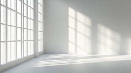 Elegant white background with soft light and shadow effect
