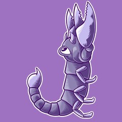 Fantasy Scorpion Letter J – Cute and Creative Alphabet Creature Illustration