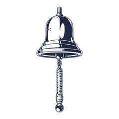 Bell with detailed design hanging on a rope © DGIM studio