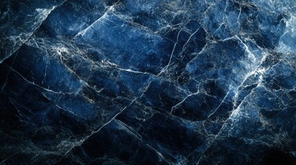 Naklejka premium Dramatic textured marble surface abstract art digital background dark blue close-up visual design