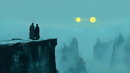 Blue sky clouds and water splash evoke a sunset landscape