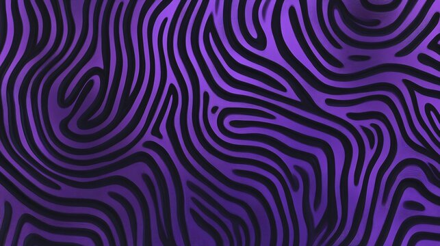 Squiggly maze lines, purple fingerprint swirl design