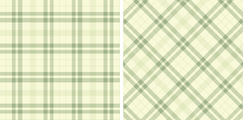 Pastel Seamless Tartan in Dark Eggshell tones Fabric Design
