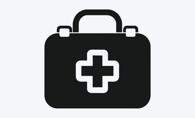 Doctor Bag Icon, First Aid Box Icon, vector illustration