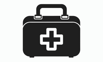Fototapeta premium Doctor Bag Icon, First Aid Box Icon, vector illustration