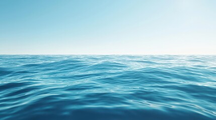 Obraz premium Calm, clear blue ocean water surface, peaceful and serene.