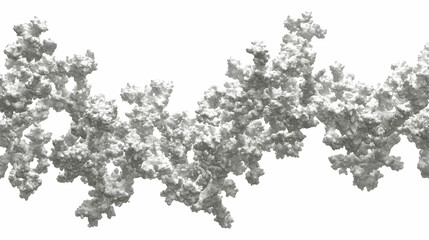 Fractal pattern, abstract art, white, background, science visualization, ideal for educational materials