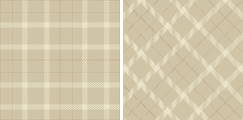 Fototapeta premium Pastel Rich Putty Seamless Tartan Fabric Design