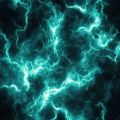 Obraz premium Ethereal teal energy swirls in darkness, creating a mesmerizing abstract effect