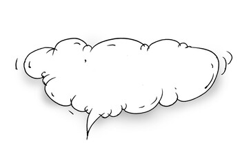 Vector white blank paper speech Cloud bubble set on background. Speech bubble white blank balloon geometric shape, cartoon element for chat, message box, talk, dialog, speak, comic 