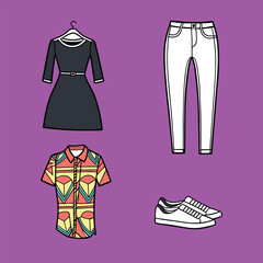 Fashion-design-set-vector art 